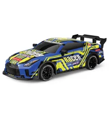 TEC-TOY - Racer R/C 1:18 2,4GHz m/lys & Try Me - blå/gul