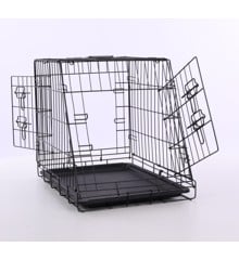 Nordic Paws - Sloping Wire cage black, S  63x44x50,5cm - (540058529239)