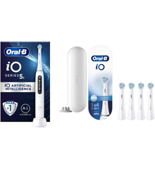 Oral-B - iO5s Quite White Electric Toothbrush + iO Ultimate Clean Replacement Heads 4ct (Bundle)