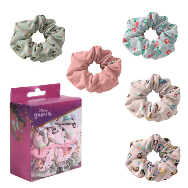 Cerda - Hårtilbehør Scrunchies 5 stk - Disney Princess