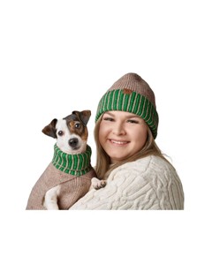 Hunter - Dogcoat Odense 50 + hat, beige/green - (203529)