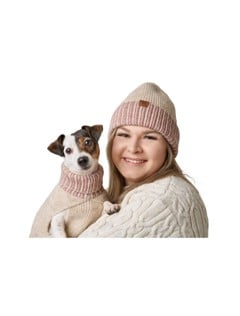 Hunter - Dogcoat Odense 30 + hat, beige/rose - (203533)