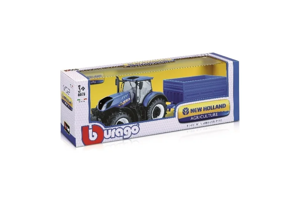 BURAGO - Traktor 1:32 m/trailer New Holland T7.315 ass.