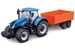 BURAGO - Tractor w/tipping trailer N.H T7.615 10cm blue (141511) thumbnail-1