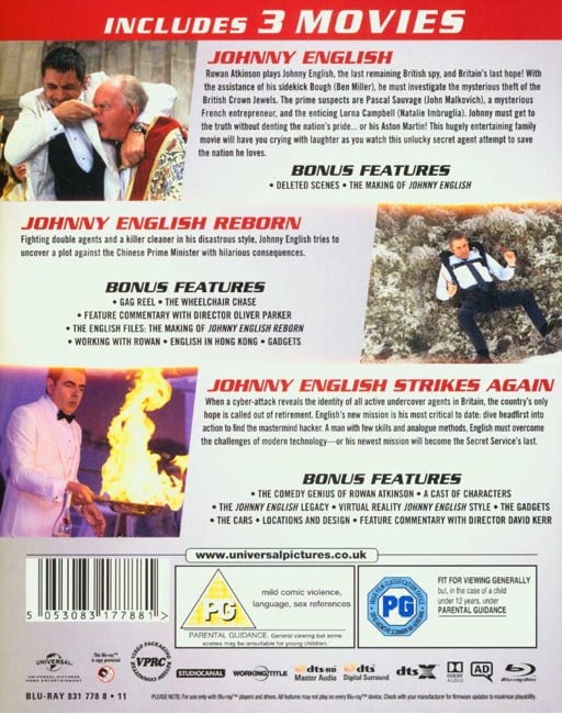Johnny English Trilogy (3 diska) Blu-ray