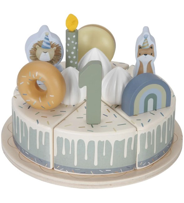 Little Dutch - Wooden birthday cake - blue (LD8016)