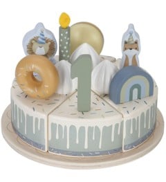 Little Dutch - Wooden birthday cake - blue (LD8016)