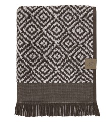 Mette Ditmer - MOROCCO guest towel - Chocolate / Off-white - 2-pack