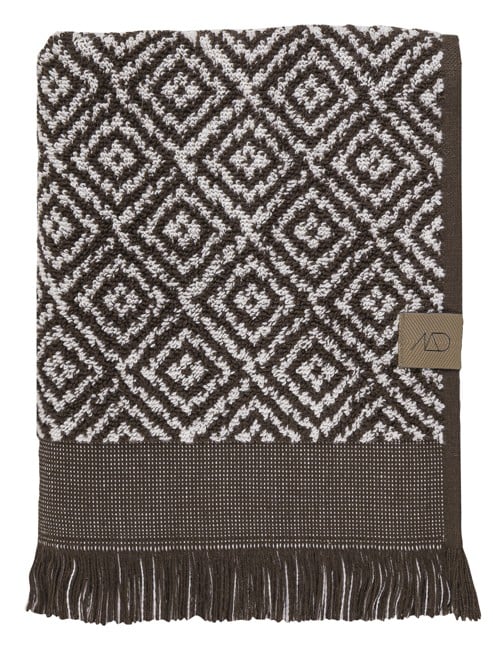 Mette Ditmer - MOROCCO guest towel - Chocolate / Off-white - 2-pack