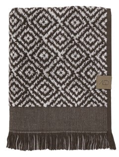 Mette Ditmer - MOROCCO bath towel - Chocolate / Off-white