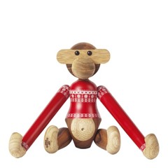 Kay Bojesen - Monkey in christmas jumper 2024 teak/limb small