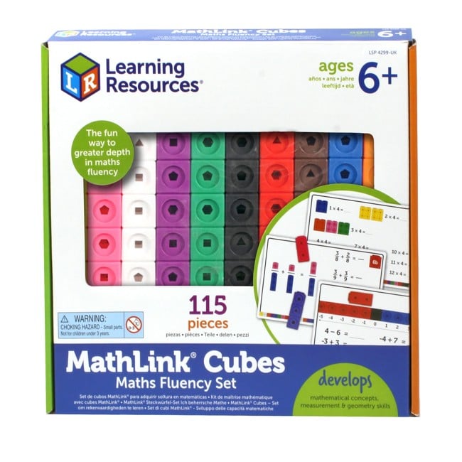 Learning Resources - MathLink® Steckwürfel-Set - Ich beherrsche Mathe (LSP4299-SCA)