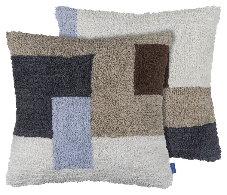 Mette Ditmer - BRICK tufted pudebetræk 50x50cm - Dark grey