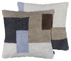 Mette Ditmer - BRICK tufted pudebetræk 50x50cm - Dark grey