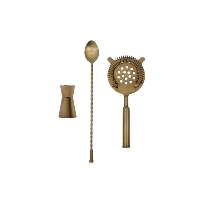 House Doctor - Cocktail set, HDBaar - Antique brass finish - 3-piece