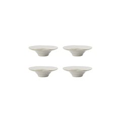 House Doctor - Äggkopp, HDPion - Grå/vit - Set of 4 - h: 2.2 cm, dia: 9 cm