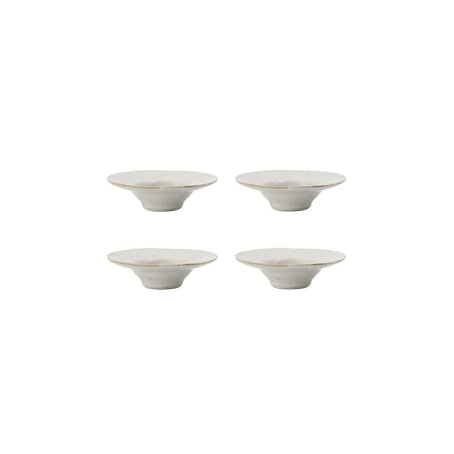 House Doctor - Egg cup, HDPion - Grey/White - Set of 4 - h: 2.2 cm, dia: 9 cm