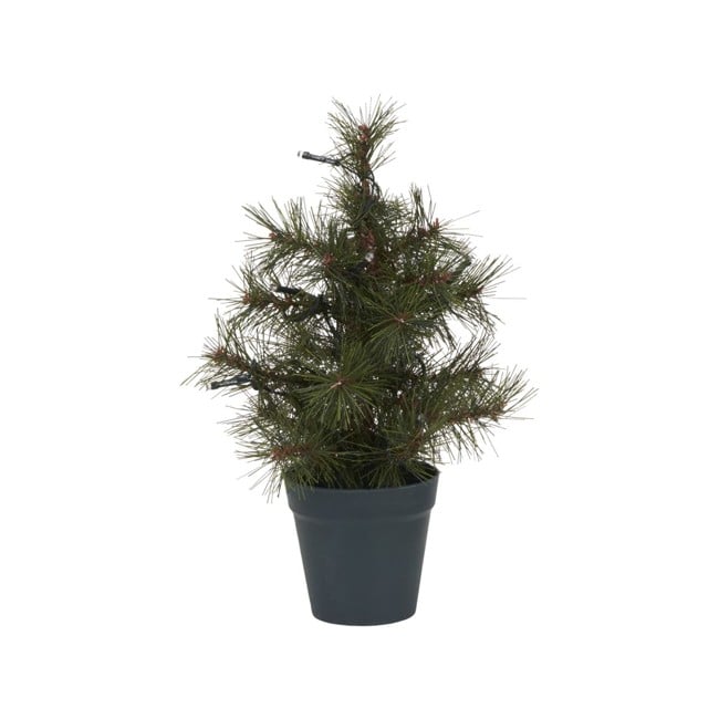 House Doctor - Christmas tree w. LED, HDPinus - Nature - 10 LED lights - h: 30 cm