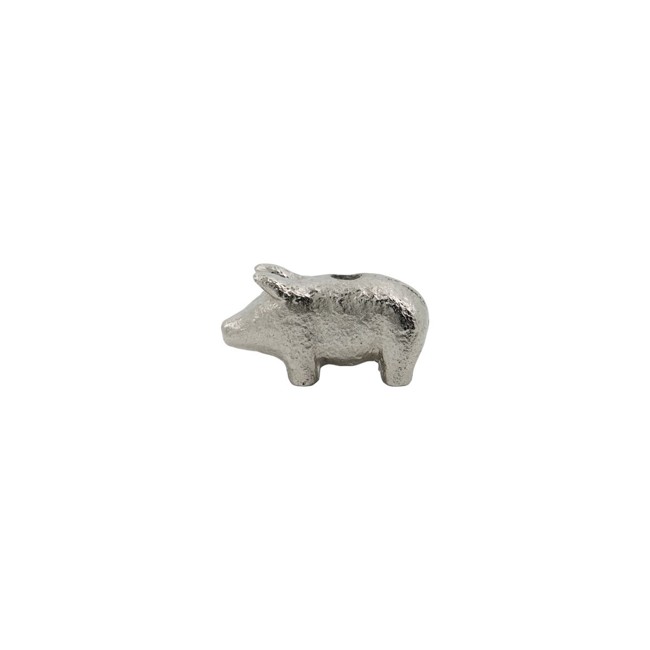 House Doctor - Kandelaar, HDPig - Antiek zilver - l: 8.5 cm, w: 3 cm, h: 5 cm