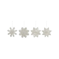 House Doctor - Ornamenten, HDSnowflake - Wit - Set of 4 - dia: 15 cm