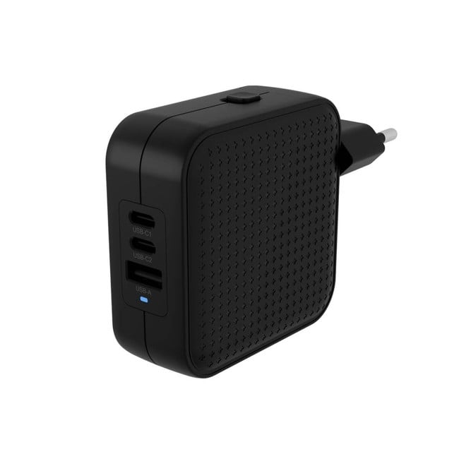 Hyper - HyperJuice 70W USB-C GaN Travel Charger (3C+1A) - Black