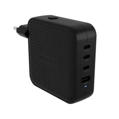 Hyper - HyperJuice - 100W USB-C GaN Rejse Oplader (3C+1A) - Sort