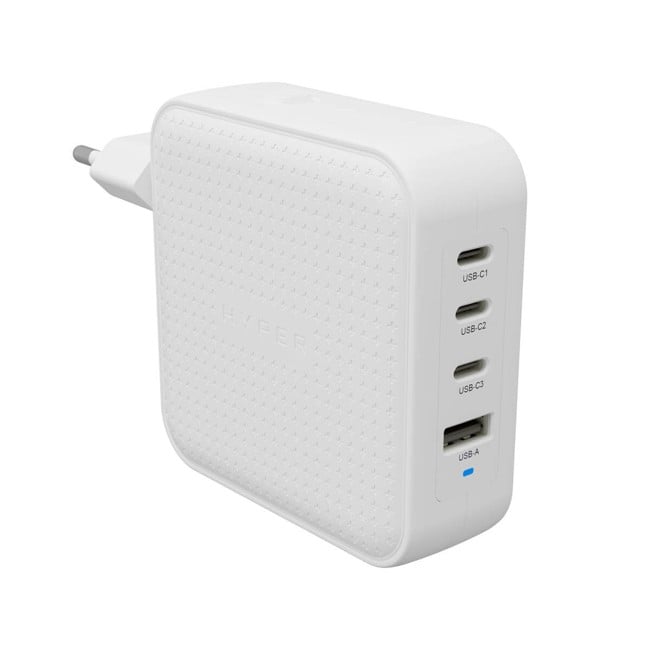 Hyper - HyperJuice 100W USB-C GaN Travel Charger (3C+1A) - White