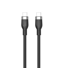 Hyper - 1M Silicone 240W USB-C Opladnings kabel - Sort