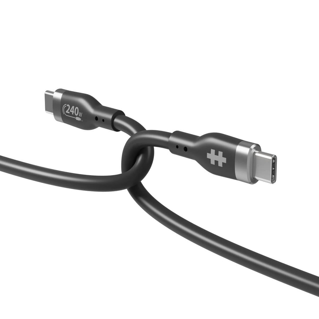 Hyper Hyperjuice Silikon USB-C til USB-C-kabel - Svart/1 meter