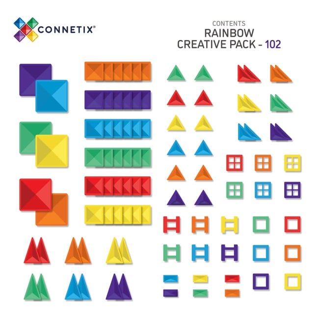 Connex - Rainbow Creative Pack 102 Pieces - (CT-R-00102-CR)