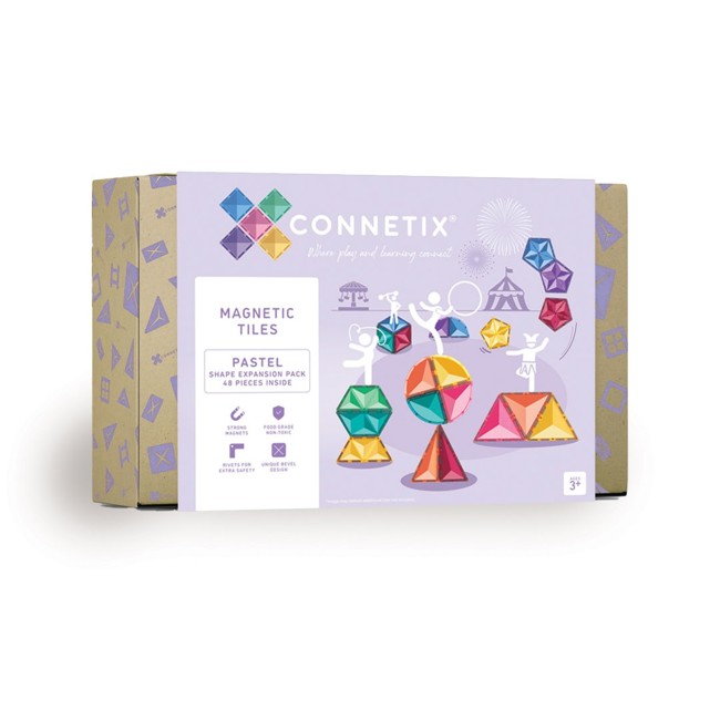 Connetix - Pastel Shape Expansion Pack 48 Pieces (CT-P-00048-SE)