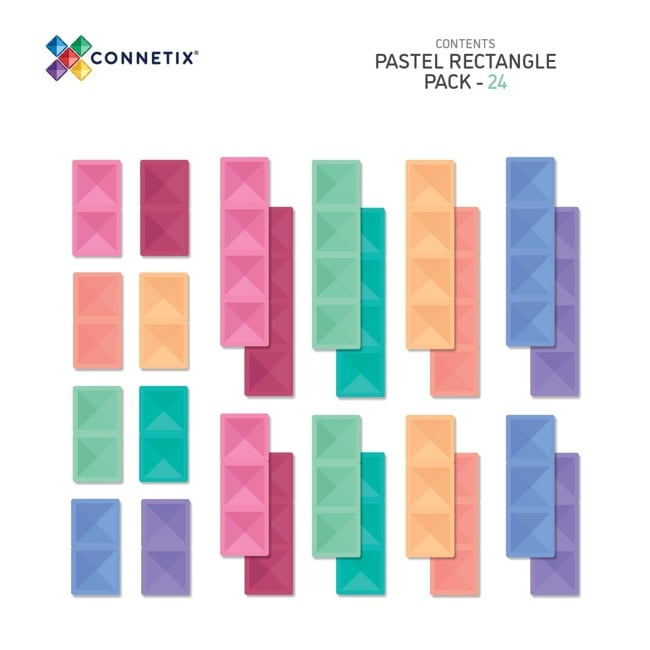 Connex - Pastel Rectangle Pack 24 Pieces (CT-P-00024-RE)