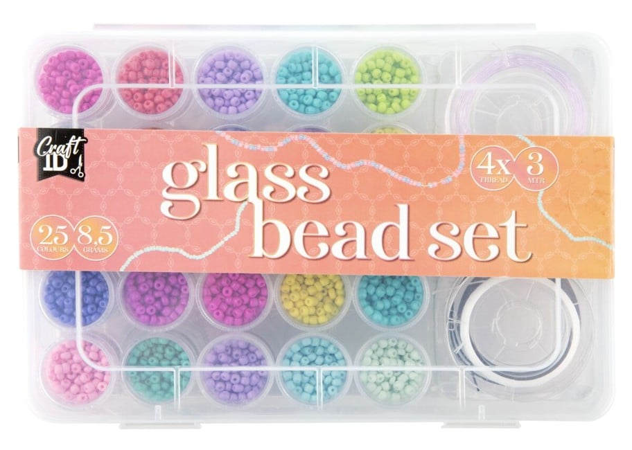 Craft ID - Glass bead mix, 25 colours (CR1406/GE)