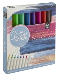 Craft ID - Glitter markers - 8 pcs (CR5016/GE)