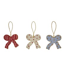 OYOY Living - Christmas Pearl Bow Ornament, Pack of 3