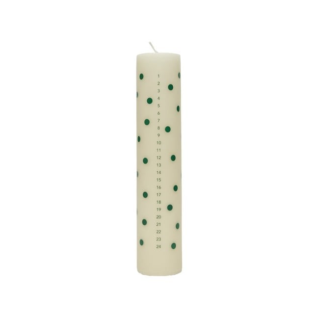 OYOY Living - Polka Calendar Candle -  Green