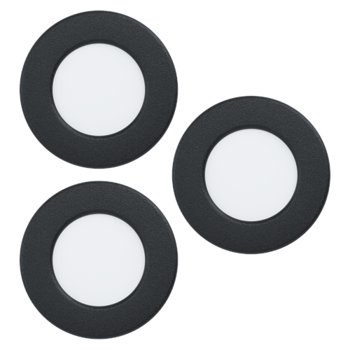 EGLO FUEVA 5 Infälld Spot – Svart – 86mm