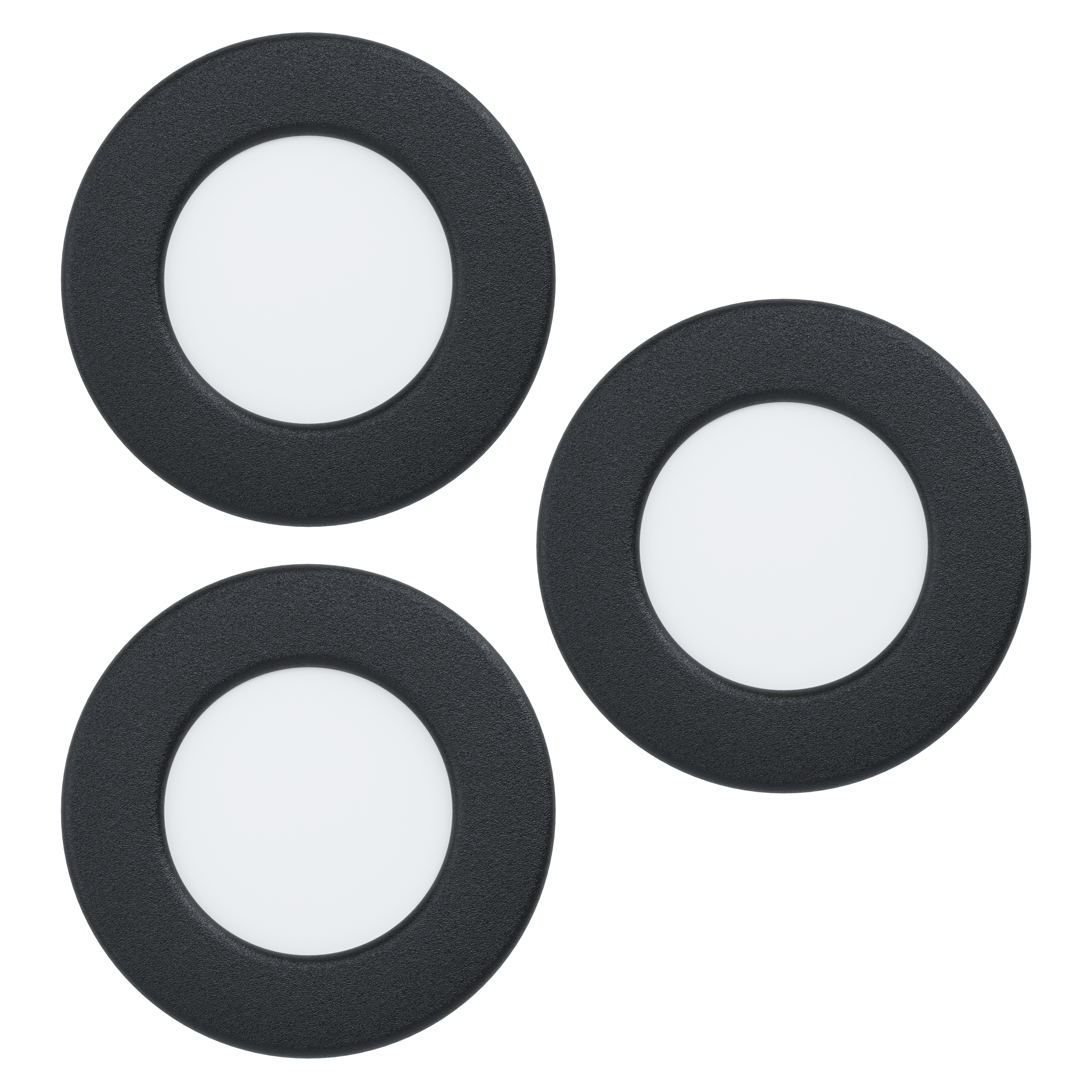 EGLO FUEVA 5 Innfelt Spot– Svart – 86mm