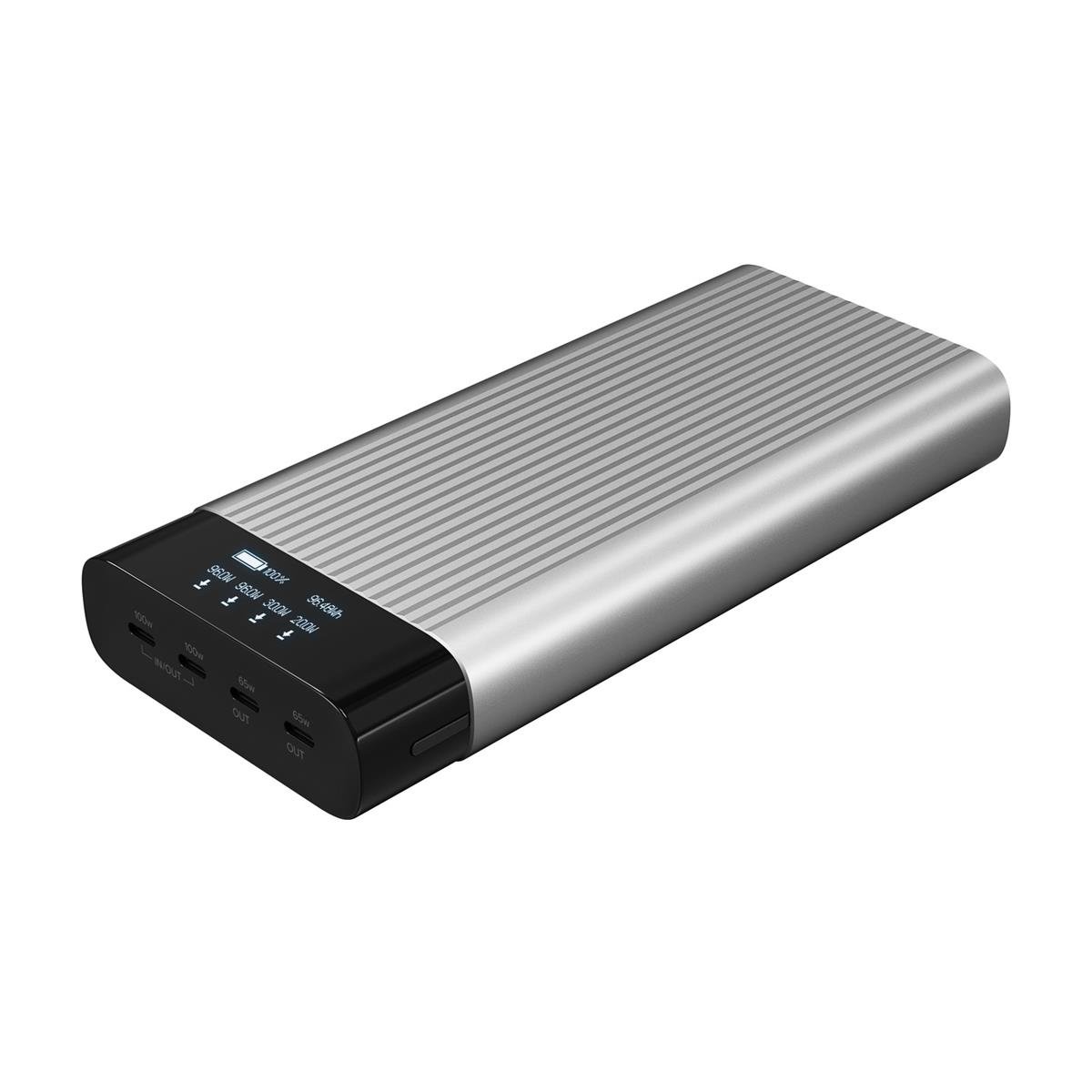 Hyper Juice HJ245B power bank - 4 x USB-C - 245 Watt Nødlader - Svart - 27000 mAh