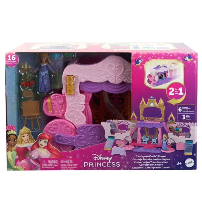 Disney Princess - Carriage To Castle Transforming Playset (HWX17)