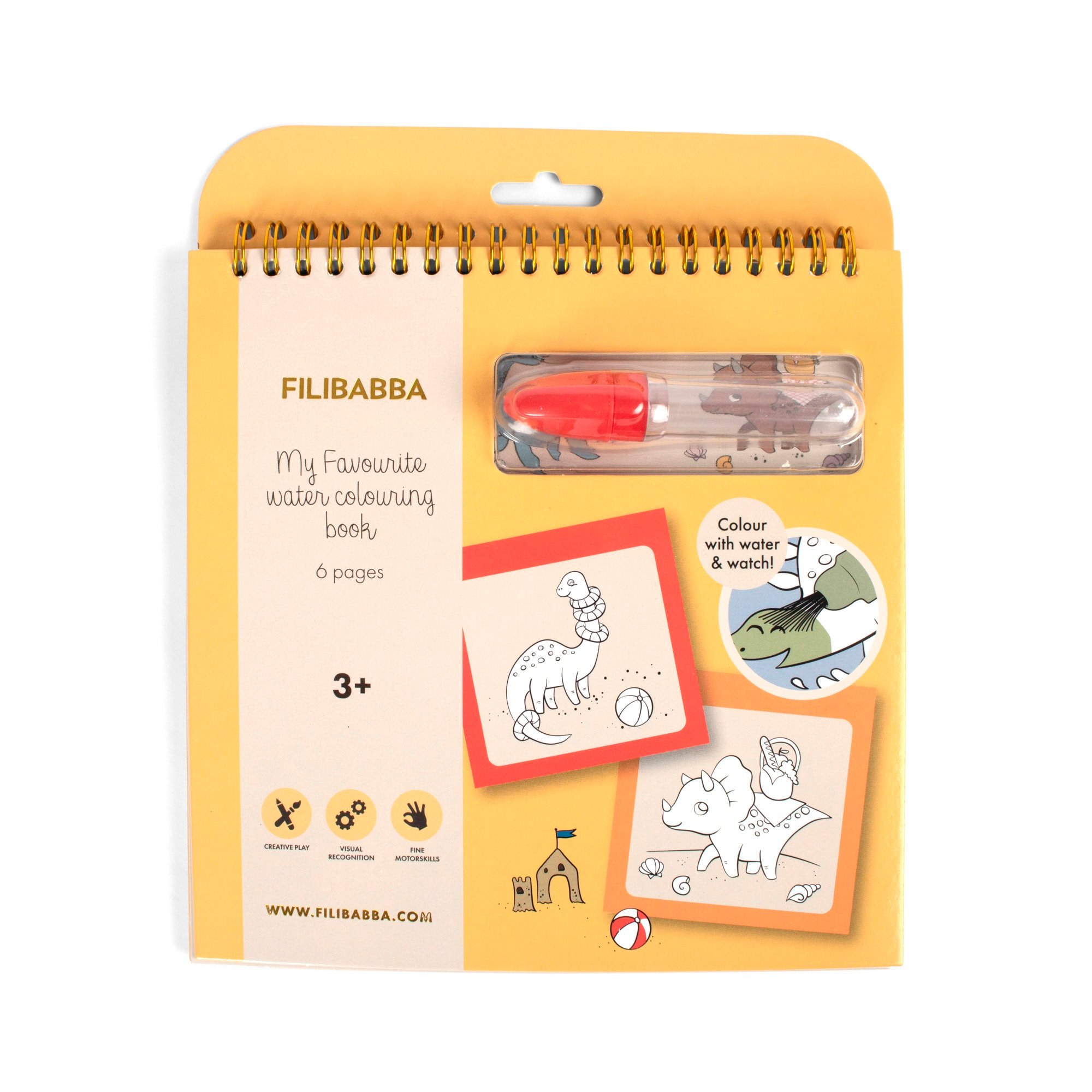 Filibabba - My favourite water colouring book - Dinos (FI-03583)