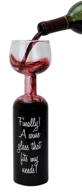 Winkee - Wine bottle glass - 0.75-liter