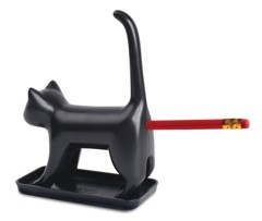 Winkee - Pencil sharpener - Sharp end Cat Black with sound - Black