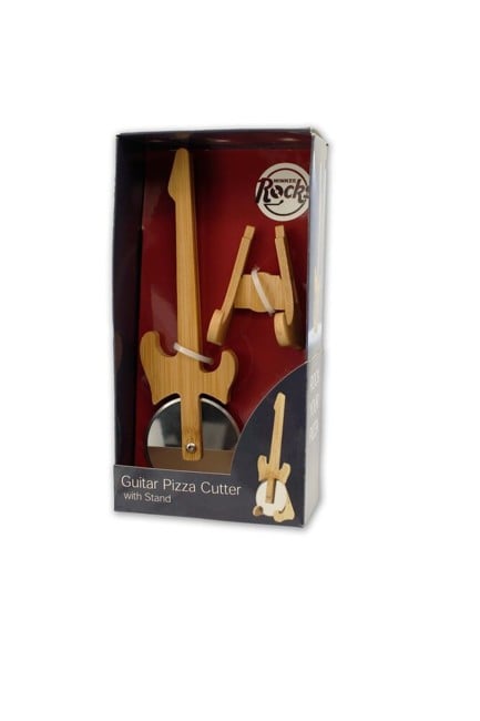 Winkee - Pizza Cutter - Guitar Pizza Cutter with Stand