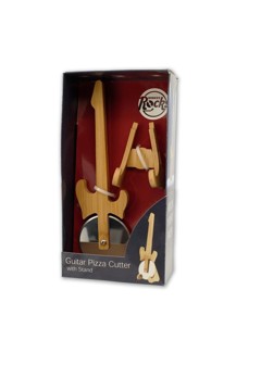 Winkee - Pizza Cutter - Guitar Pizza Cutter with Stand