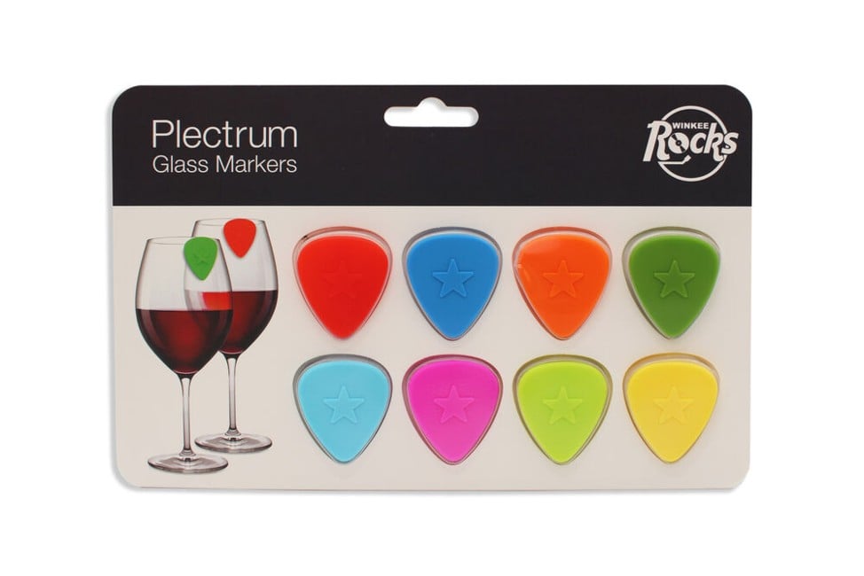 Winkee - Drinks Markers - Plectrum Glass Markers - Set of 8