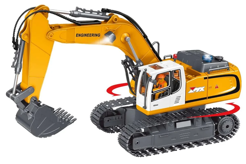 MX R/C Constructions - Excavator Fjernstyret 1:18 2,4GHz, 3,7V Li-Ion 11 indstillinger