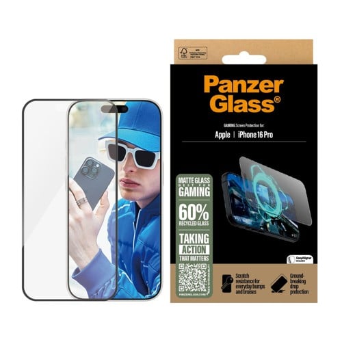 PanzerGlass - Gaming Screen Protection - iPhone 16 Pro - Ultra Wide Fit