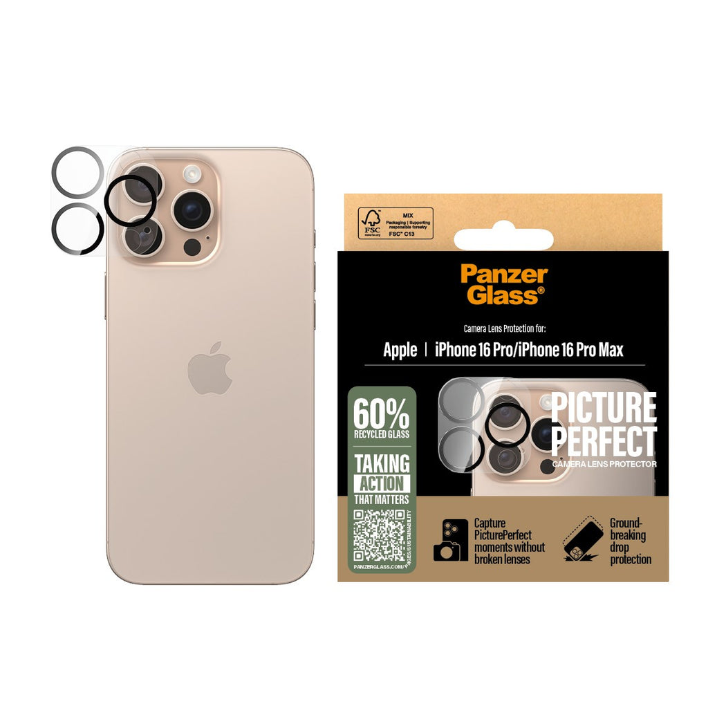 PanzerGlass iPhone 16 Pro / Pro Max PicturePerfect Linsebeskytter