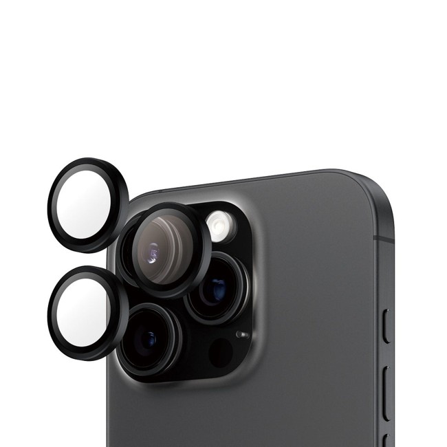 PanzerGlass - Hoops Lens Protector - iPhone 16 Pro/iPhone 16 Pro Max - Black